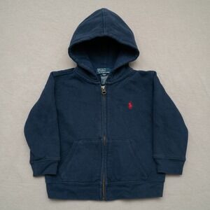 Vintage 90s 2000s Y2k Polo Ralph Lauren Toddler Zip Up Hoodie 24M